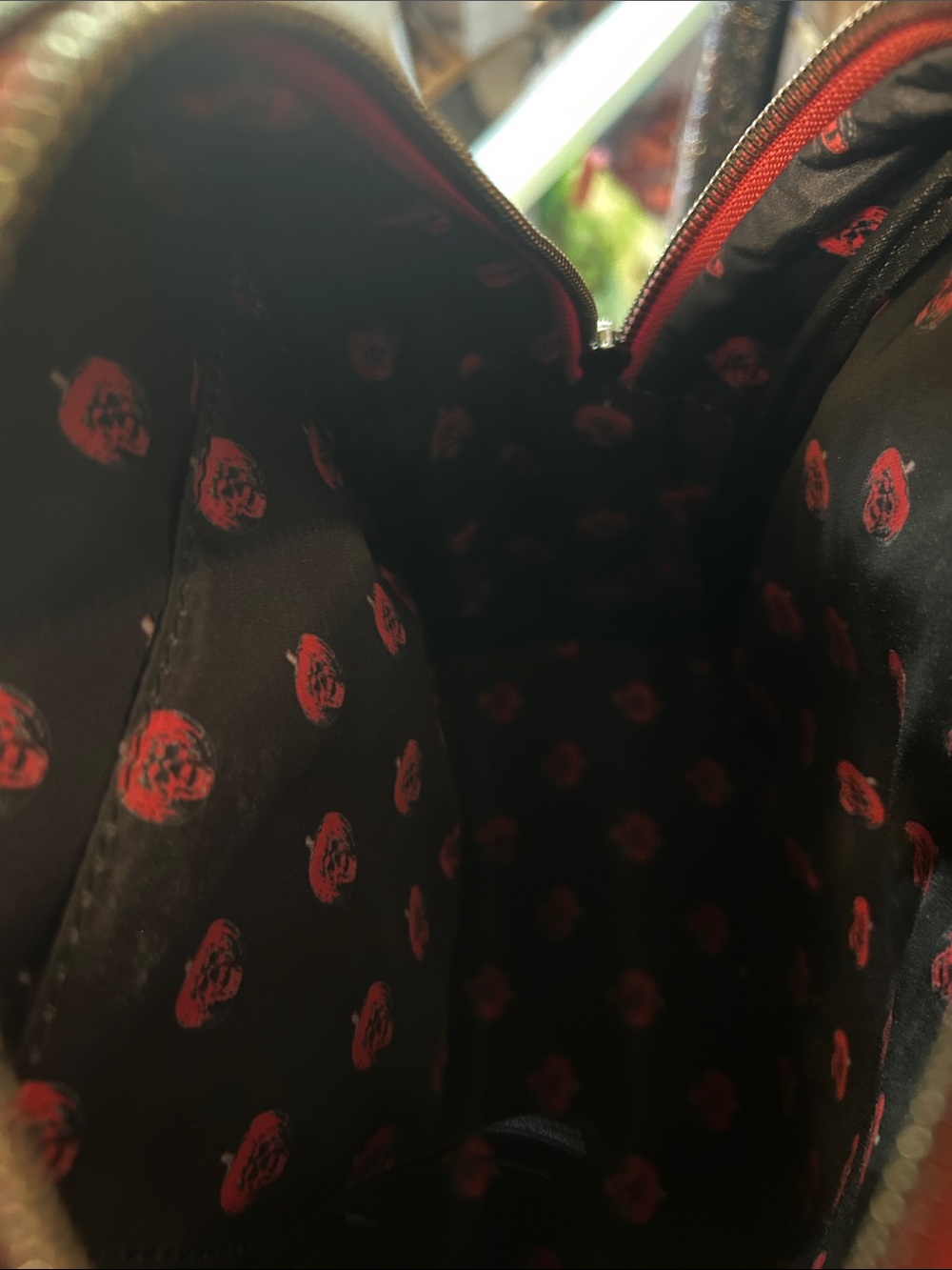 Loungefly Black Mini Backpack with Red Rose Print - Picture 5 of 10